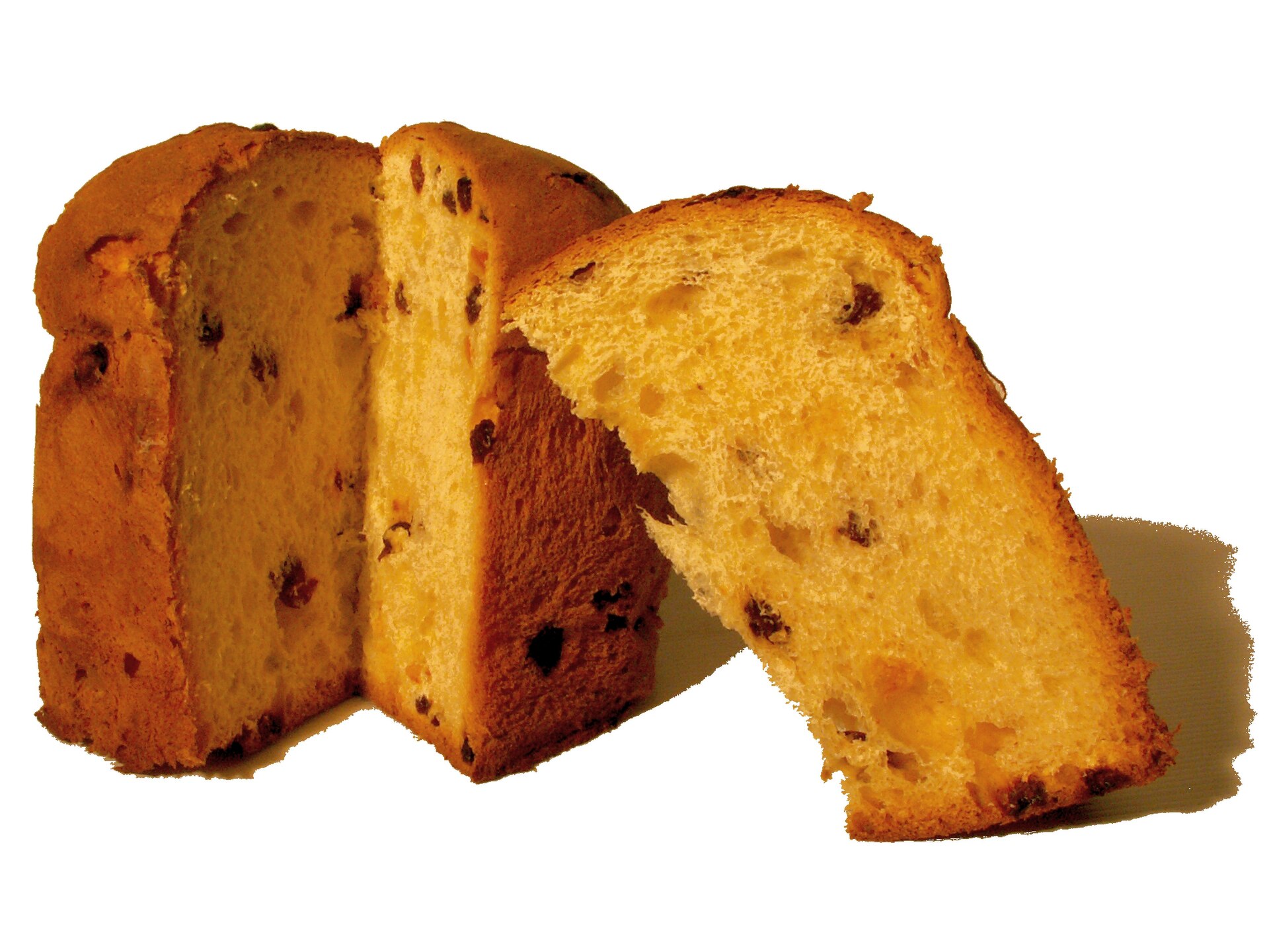 Panettone tranché en deux